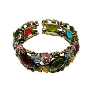 Multi-color floral bracelet